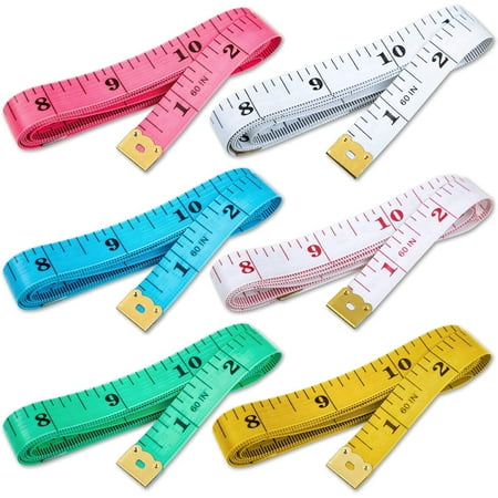 6 Pack Soft Tape Measure for Body, 60 inches Flexible Double Scale Body ...