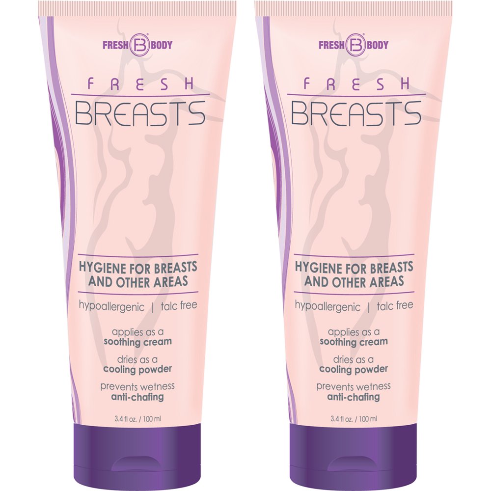 Fresh Breasts by Fresh Body 3.4oz (2 Pack) Antiperspirant Liquid