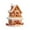 D, variant on Christmas Gingerbread House Ornaments Resin Christmas Hanging Ornaments For Tree Holiday Party Home Decoration