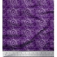 thumbnail image 1 of Soimoi Purple Georgette Viscose Fabric Blocks Block Printed Craft Fabric by the Yard 44 Inch Wide, 1 of 3
