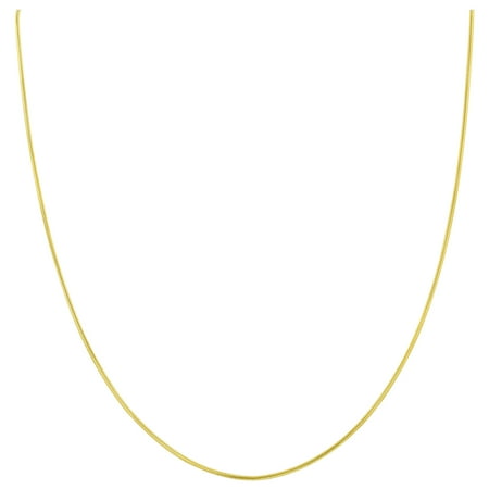 Sterling Silver Multi Gem Necklace Gem Avenue 14k Gold over Italian 925 Sterling Silver Vermeil 1mm Snake Chain Diamond-Cut Necklace ()