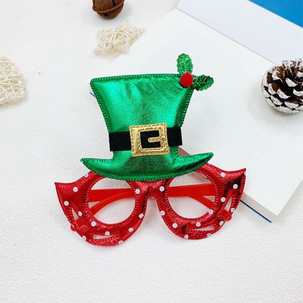 onlyliua Gafas de Navidad en Sombrero Nuevo Decoración de Carnaval