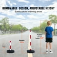 thumbnail image 2 of KFFKFF Movable Traffic Guide Post Cones, Set of 4, Safety Traffic Barrier with Loadable Base and 8FT Chain, Suitable for Traffic Regulation, Parking Area, Construction Warning, Roadway Caution, 2 of 8