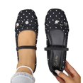 thumbnail image 6 of Willtoo Women's Polka Dots Ballet Flats Comfortable Dressy Trendy Square Closed Toe Maryjane Flat Shoes, 6 of 6