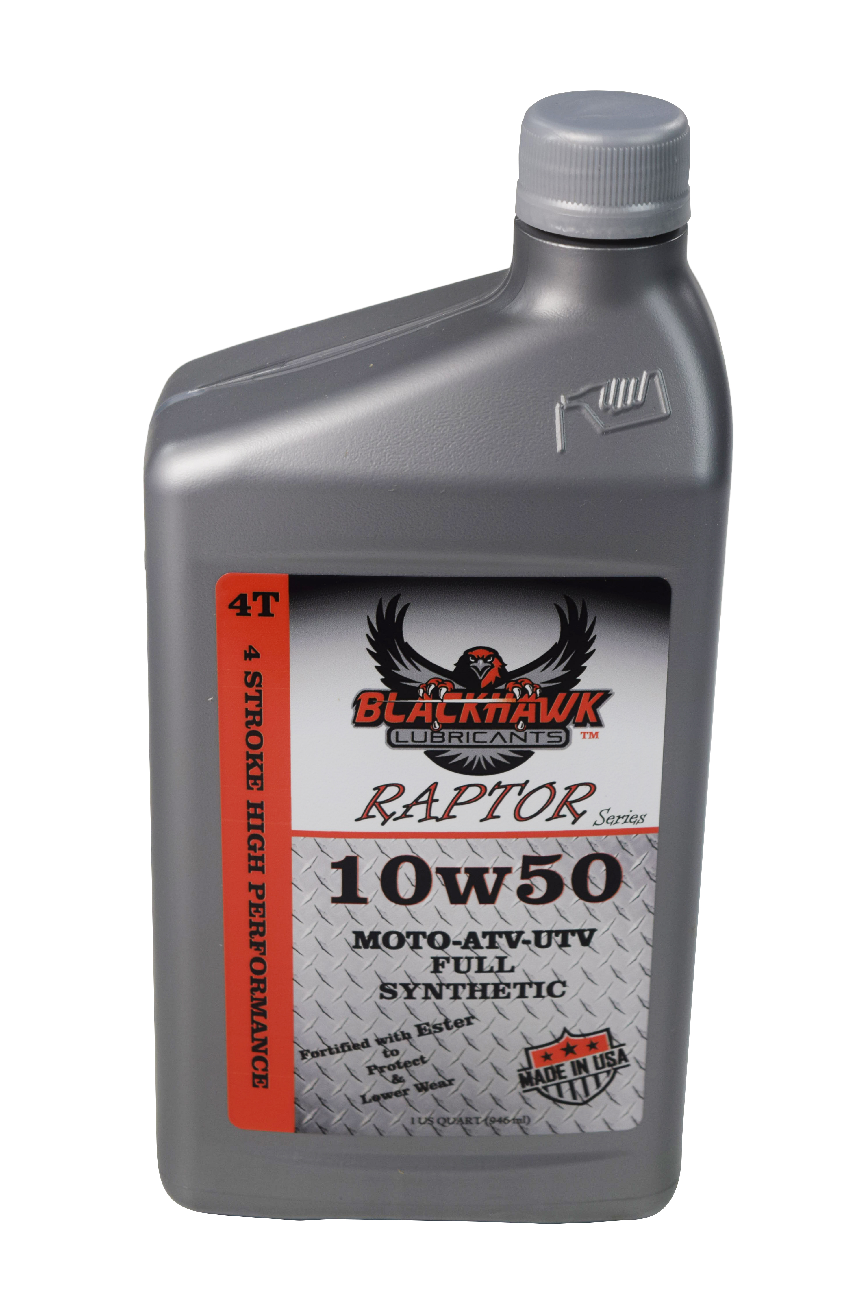 Blackhawk Lubricants Raptor 4T 10W50 Ester Full Synthetic Engine Oil 1 qt