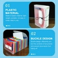 thumbnail image 4 of Transparent Organ Bag Baby Paper Folder Organizer Accordion File Bill Folders, 4 of 5