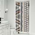 thumbnail image 2 of Small Stall Narrow Shower Curtain 36"W x 72"L – Tropical Bohemian Leaves, Mid-Century Abstract Boho Botanical Bathroom Decor, Vintage Floral Palm Leaf Pattern, Rustic Tribal Folk Style, 2 of 5