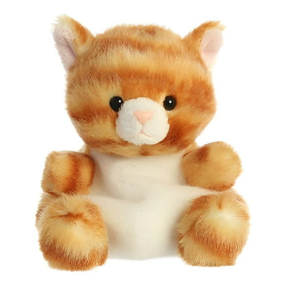 Aurora - Mini Orange Palm Pals - 4.5" Meow Kitty - Adorable Stuffed Animal