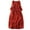 Red, variant on Cotton Linen Dress for Women V Neck 3/4 Sleeve Midi Dress Soft Flowy Solid Color Waist Defining Summer Dress, S-2XL