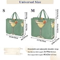 thumbnail image 2 of FORMRS Womens Corduroy Tote Bag Crossbody Shoulder Handbag with Pocket, Lemon Glass, 2 of 7