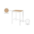 thumbnail image 2 of Meridian Furniture Nizuc Brown Wood Outdoor Patio Square Bar Table, 2 of 6