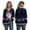 Blue, variant on Womens Halloween Long Sleeve Hockey Jersey Retro Skeleton Moon Lake Graphic Oversized Drop Shoulder Blouses Airflow Mesh Material For Daily Travel Holiday Occasion