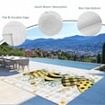 thumbnail image 3 of Bee Love Outdoor Rug for Patio/Deck/Porch, Non-Slip Large Area Rug 4 x 6 Ft, Daisy Eucalyptus Leaves Rustic Gray Plaid Indoor Outdoor Rugs Washable Area Rugs, Reversible Camping Rug Carpet Runner, 3 of 8