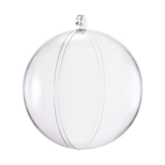 6 Pack 2 3/4-inch(70mm) Clear Plastic Ornaments Ball