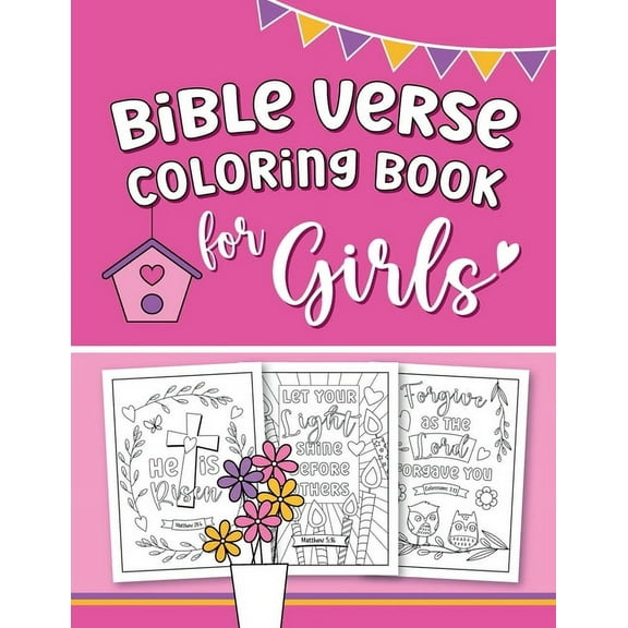 Bible Verse Coloring Book for Girls, (Paperback)