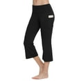 thumbnail image 4 of BALEAF Women Yoga Capris flared Pants with Side Pockets - 21"Black S, 4 of 7