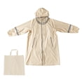 thumbnail image 2 of Chubasquero para niños, impermeable, transpirable, con capucha, para niños y niñas Beige, 2 of 9
