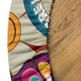thumbnail image 5 of Ambesonne Emoji Fitted Round Tablecloth, Boho Floral You Are Loved, 56"- 60" Diameter, Pale Khaki and Apricot, 5 of 5