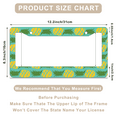 thumbnail image 3 of 1 Pcs Pineapple Pattern License Plate Frame, License Plate Cover for Car Decorative Parts, Aluminum License Plate Bracket Holder Rust-Proof for US Standard Car, 3 of 9