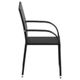 thumbnail image 3 of vidaXL Stackable Outdoor Chairs 2 pcs Poly Rattan Black, 3 of 5