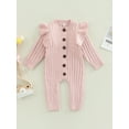thumbnail image 3 of Elippeo MaBaby Winter Fall Baby Romper 3M 6M 12M 18M Newborn Infant Baby Boy Girl Knit Clothes Warm Long Sleeve Ruffle Jumpsuit Soft Clothing, 3 of 10