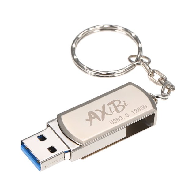 Unidad flash USB USB3.0 Mini disco U portátil 128 GB Pendrives Pen Drive para coche plateado para