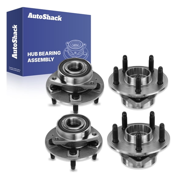 AutoShack Front & Rear Hub Bearing Assemblies for Chevrolet & Cadillac, Camaro 2012-2015 CTS 2008-2013 Impala 2018-2019 XTS 2018-2019, AWD RWD FWD L4 2.5L V6 3.6L - With ABS, 5-Lug