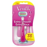 Gillette Venus Extra Smooth Disposable Womens Razors - 3 Count
