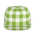 thumbnail image 2 of Fotbe White Green Plaid Flat Bill Visor Cap Classic Snapback Hat Polyester Foam Trucker Hat Trucker Cap Adjustable Baseball Cap, 2 of 9