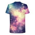 thumbnail image 4 of EWASWON Men's Streetwear Graphic Short Sleeve T-Shirt - Crew Neck Casual Summer Tee with Cosmic Print, Breathable Cotton Blend for Urban Style,Multicolor,Size XL, 4 of 5
