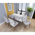 thumbnail image 2 of Set of 4 Christmas Dining Room Chair Covers Slipcovers Stretch Removable Washable Spandex Christmas Snowflake Grey Parson Chairs Slipcovers Seat Protector Decor for Ceremony Holiday (Grey, Set of 4), 2 of 7