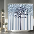 thumbnail image 3 of Baocicoo Abstract Blue Trees Shower Curtain Vintage Nature Forest Minimalism Art Style Modern Decorative Shower Curtains for Hotel Home Bathroom Polyester Waterproof Fabric with Hooks 72x72 Inches, 3 of 6
