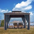 thumbnail image 2 of Cortinas para exteriores con pérgola, cortinas opacas para patio y exteriores, decoración exterior impermeable con protección contra el óxido, 2 of 8