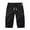 Black, variant on jsaierl Men's Summer Linen Five-point Shorts Breathable Loose Solid Color Pants Elastic Waist Drawstring Casual Shorts