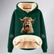 thumbnail image 4 of WILLBEST Sudadera de Mujer Ladies' Cattle Winter Thick Warm Warm Solid Color Color Lamb Hoodie Coat Grande, 4 of 4