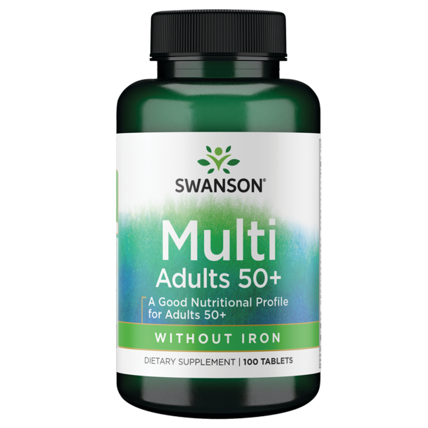 Swanson Geromulti Without Iron (Multivitamin for Seniors) 100 Tablets