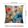 thumbnail image 4 of Ullo0ord Exotic Flowers Pillow Covers Set of 2 Flowers Plant Throw Pillow Covers with Invisible Zipper Solid Square Cushion Case for Farmhouse Sofa Bed Car Couch  24x24in, 4 of 7