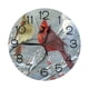 thumbnail image 1 of Reloj de pared de invierno con pájaro cardenal descansando en una rama - Reloj de pared silencioso de 10 pulgadas que no hace tictac - Estilo rústico retro campestre decorativo para sala de estar,, 1 of 7