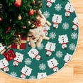 thumbnail image 5 of FMSHPON Snowmen Christmas Texture Xmas Christmas Tree Skirt Stand Mat for Holiday Party Decoration Indoor Outdoor 48 inches, 5 of 6