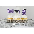 thumbnail image 3 of Graduation Cupcake Toppers 2025 Blue, Glitter Class of 2025 Cupcake Toppers Supplies, Class of 2025 Congrats Grad Cap Diploma Cupcake Picks for Graduation Party Decorations 2025 Blue and Black - 40Pcs, 3 of 10
