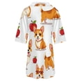 thumbnail image 6 of Corgis Apples Happy Patterned Design Womens Dress With Pockets Summer V Neck 3/4 Sleeve Dress Plus Size Loose Dress, 6 of 7
