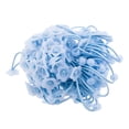 thumbnail image 1 of 100 unidades de coleteros elásticos con forma de cuenco de flores para mujeres y niñas. Azul, 1 of 6