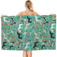 thumbnail image 2 of Horses Floral Horse Breeds Microfiber Beach Towels Oversized Soft Beach Blanket Absorbent Quick Dry Bath Towels Pool Towels Travel Beach Towels for Kids Adults, 2 of 9