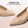thumbnail image 4 of DREAM PAIRS Womens Slingback Chunky Heels for Women Comfortable Pointed Closed Toe Block Heels Wedding Party Women's Pumps Business Casual Work Dress Shoes, 4 of 7