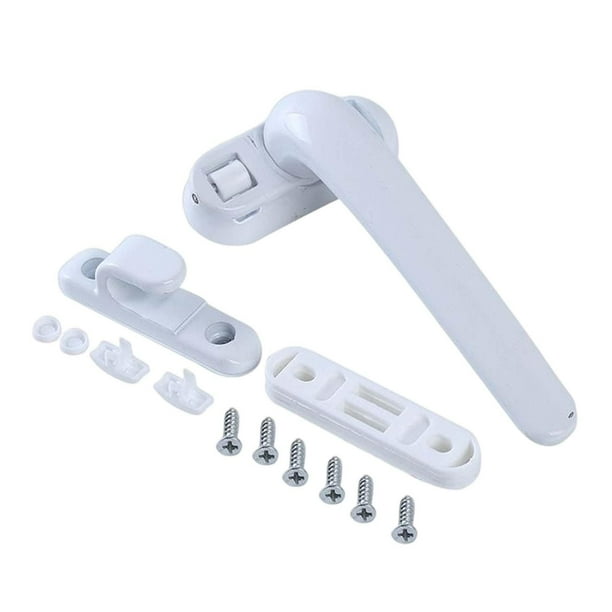 Manijas de ventana de aluminio con manija de cerradura Manija de puerta de repuesto Herrajes para ventanas Blanco Derecha