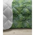 thumbnail image 3 of Leaf Down Alternative Comforter, Brazilian Rainforest Foliage Nature Ivy Swirls Palm Banana Trees Leaves Art Print, Microfiber Quilt for All Season, 5 Sizes, Pale Green, by Ambesonne, 3 of 3