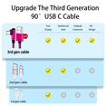 thumbnail image 2 of Cable USB C Teeind de 90 grados y 1,8 m de nailon para Samsung Galaxy, 2 of 7
