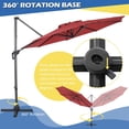 thumbnail image 4 of Cantilever Patio Umbrella, 360° Rotation & Integrated Tilting System Offset Umbrella with Sturdy Ribs, Fade-resistant & Waterproof, 4 of 4