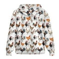 thumbnail image 5 of Uorisanigo Rooster Hoodies for Women Sweatshirt Size 3XL Zip Up Comfortable Long Sleeve Comfy Casual Sweatshirts Oversized Warm Winter Clothing Outfits, 5 of 7