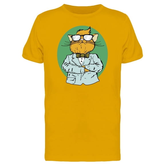 Proud Cat With Hipster Attire Tee Men's -Image by Shutterstock